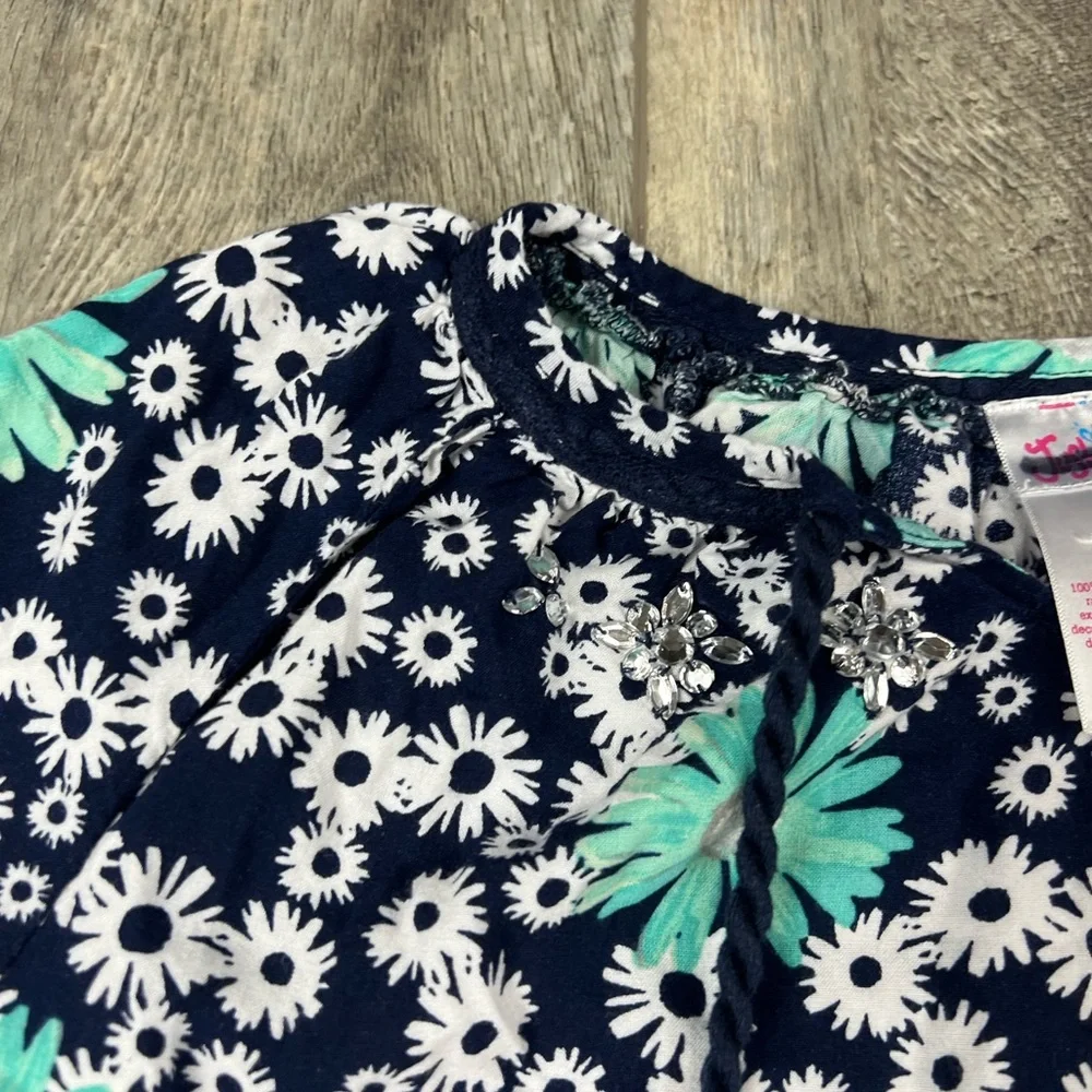 Justice Navy Floral Blouse‎